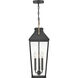 Dawson 9 inch Black with Burnished Bronze Outdoor Hanging Lantern