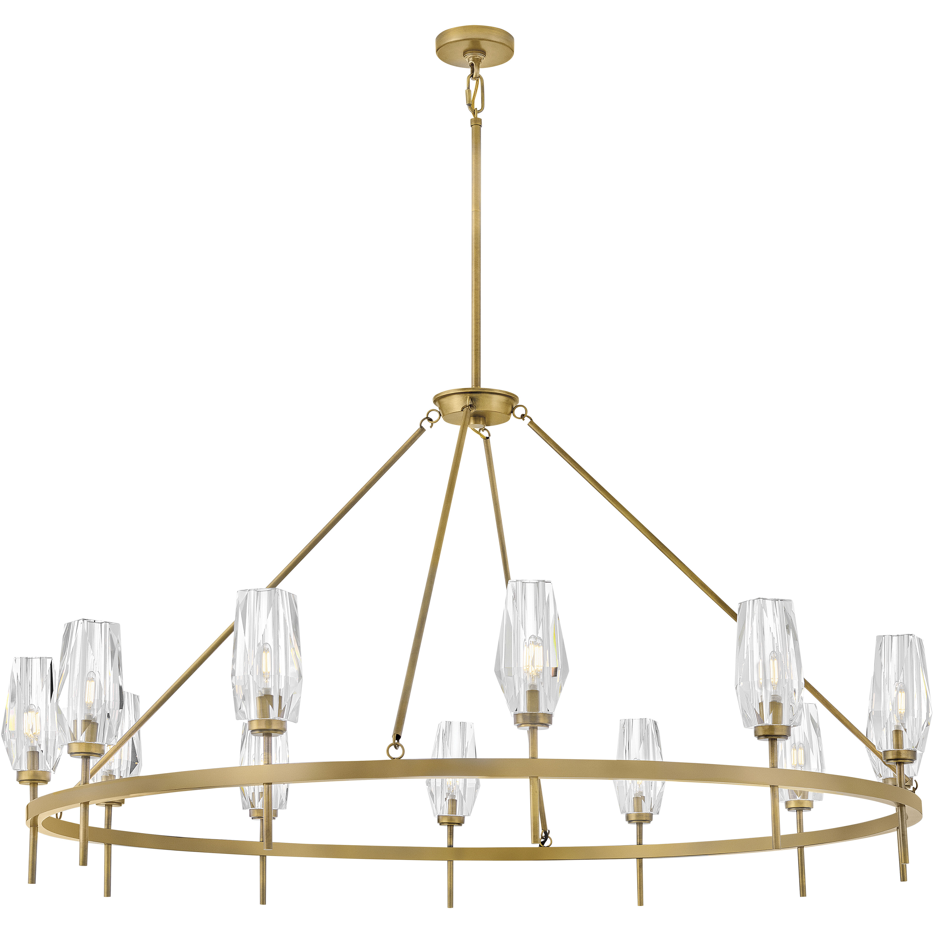 Ana 12 Light 58 inch Heritage Brass Chandelier Ceiling Light