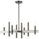 Denmark 8 Light 28 inch Black Chrome Chandelier Ceiling Light