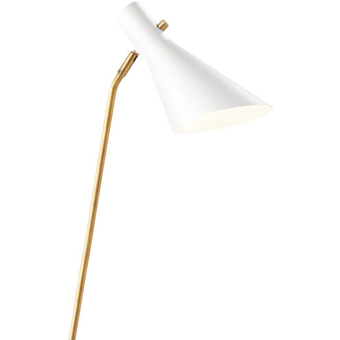 Spyder 55.75 inch 40.00 watt White and Natural Brass Floor Lamp Portable Light
