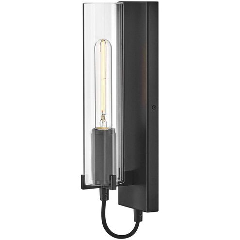 Ryden 1 Light 4.5 inch Black Indoor Wall Sconce Wall Light in Clear