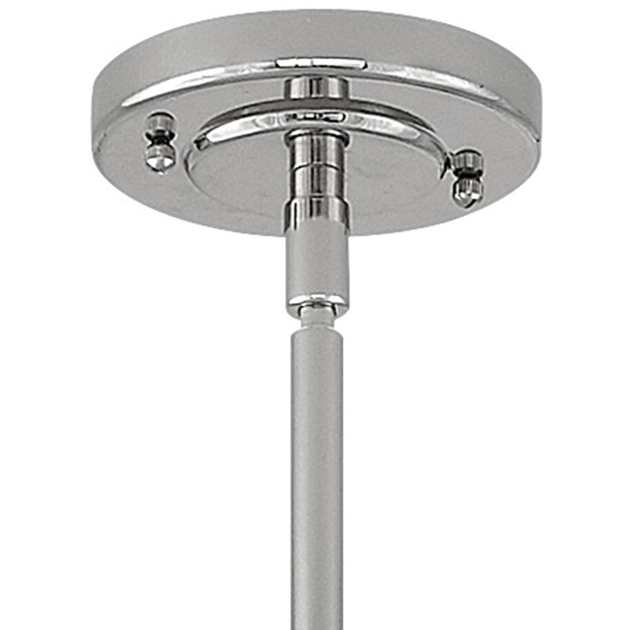 Amelia 1 Light 13 inch Polished White with Polished Nickel Indoor Mini Pendant Ceiling Light