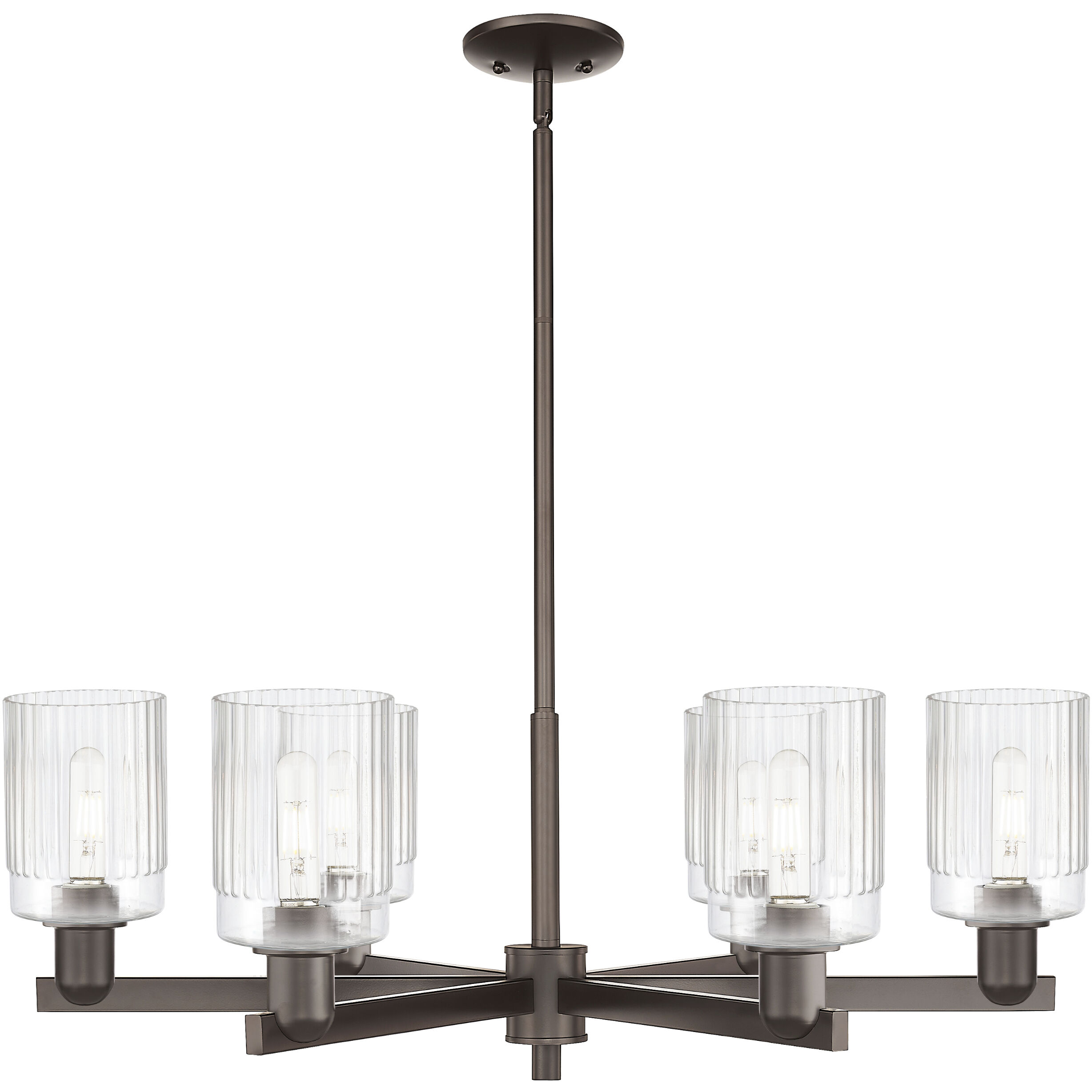 Arcadia Hadley 6 Light 34 inch Oil Rubbed Bronze Chandelier Ceiling Light