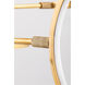 Saturn LED 34 inch Aged Brass Flush Mount Ceiling Light