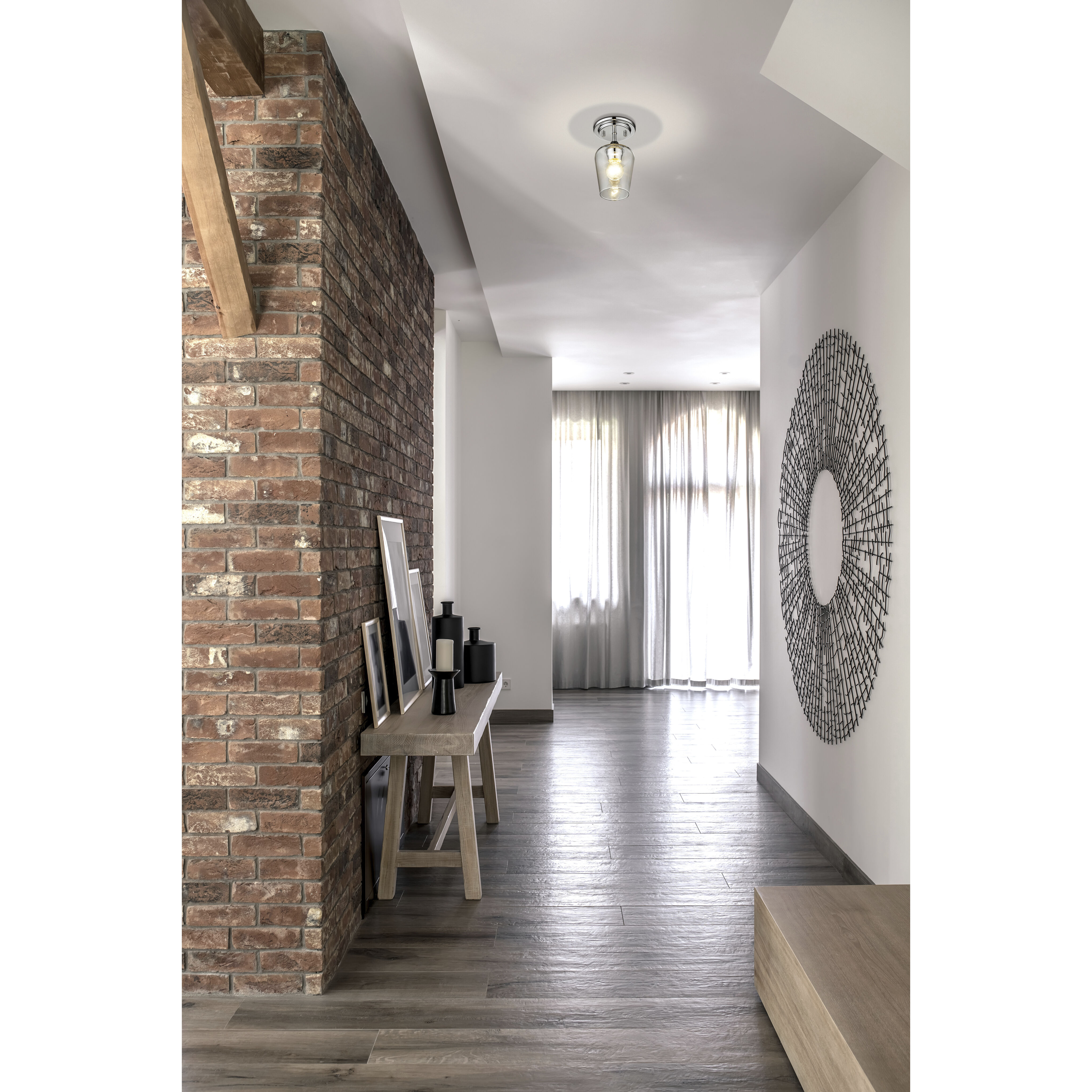 Joliet 1 Light 5.5 inch Chrome Flush Mount Ceiling Light