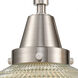 Caden LED 18 inch Satin Nickel Bath Vanity Light Wall Light in Clear Halophane Glass