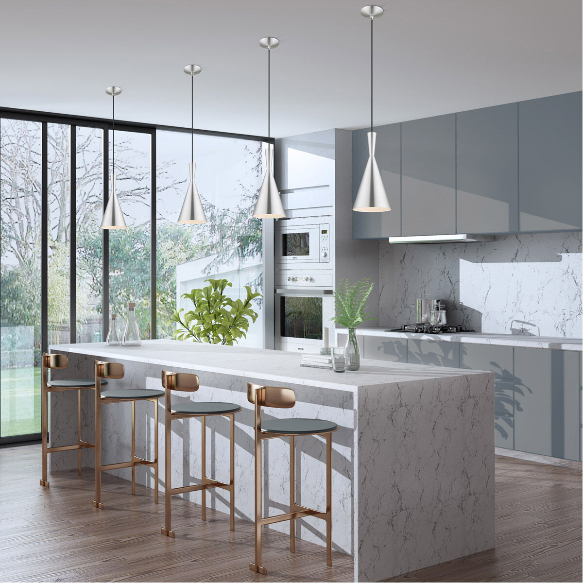 Allison 1 Light 7 inch Brushed Aluminum Mini Pendant Ceiling Light