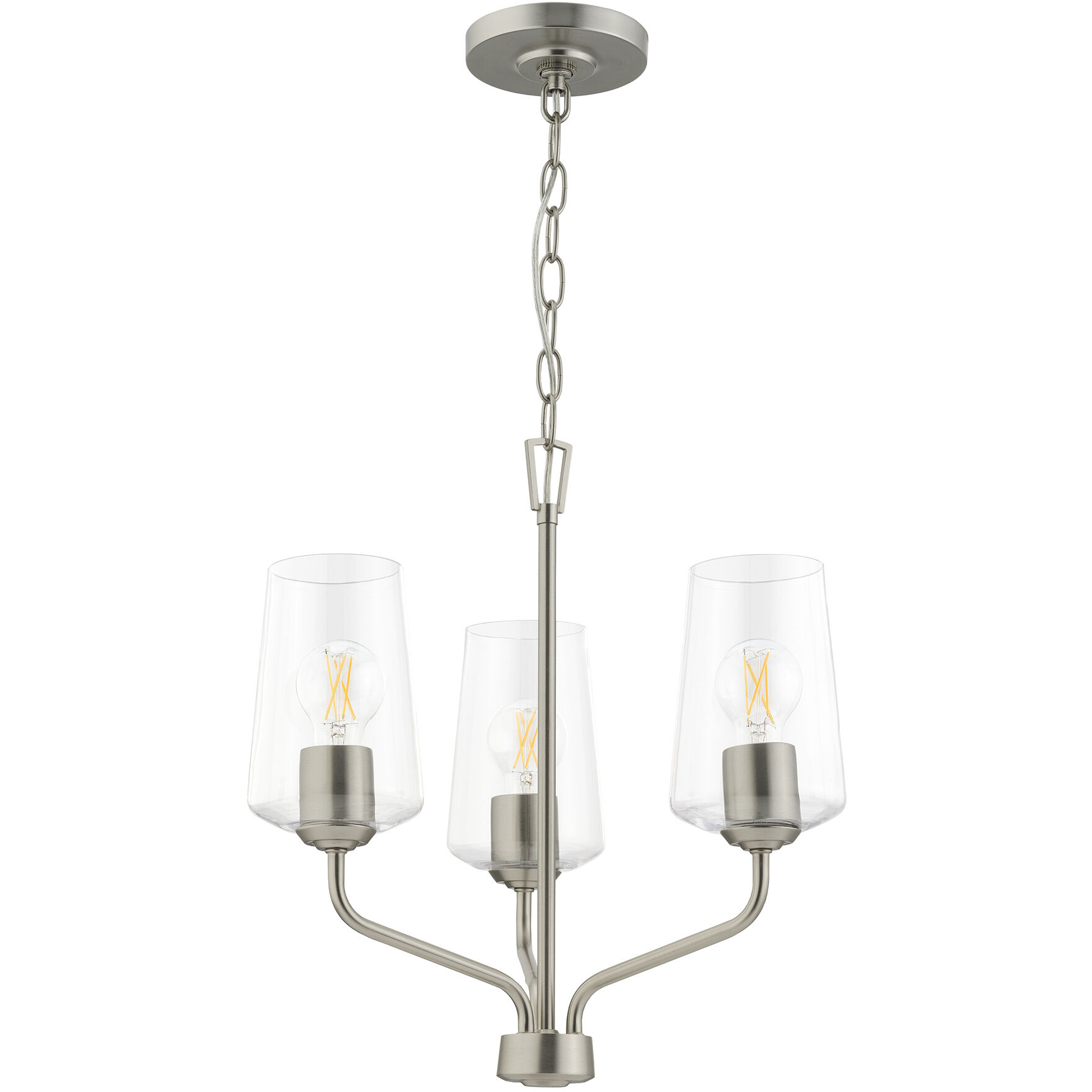 Celino 3 Light 18 inch Brushed Nickel Chandelier Ceiling Light