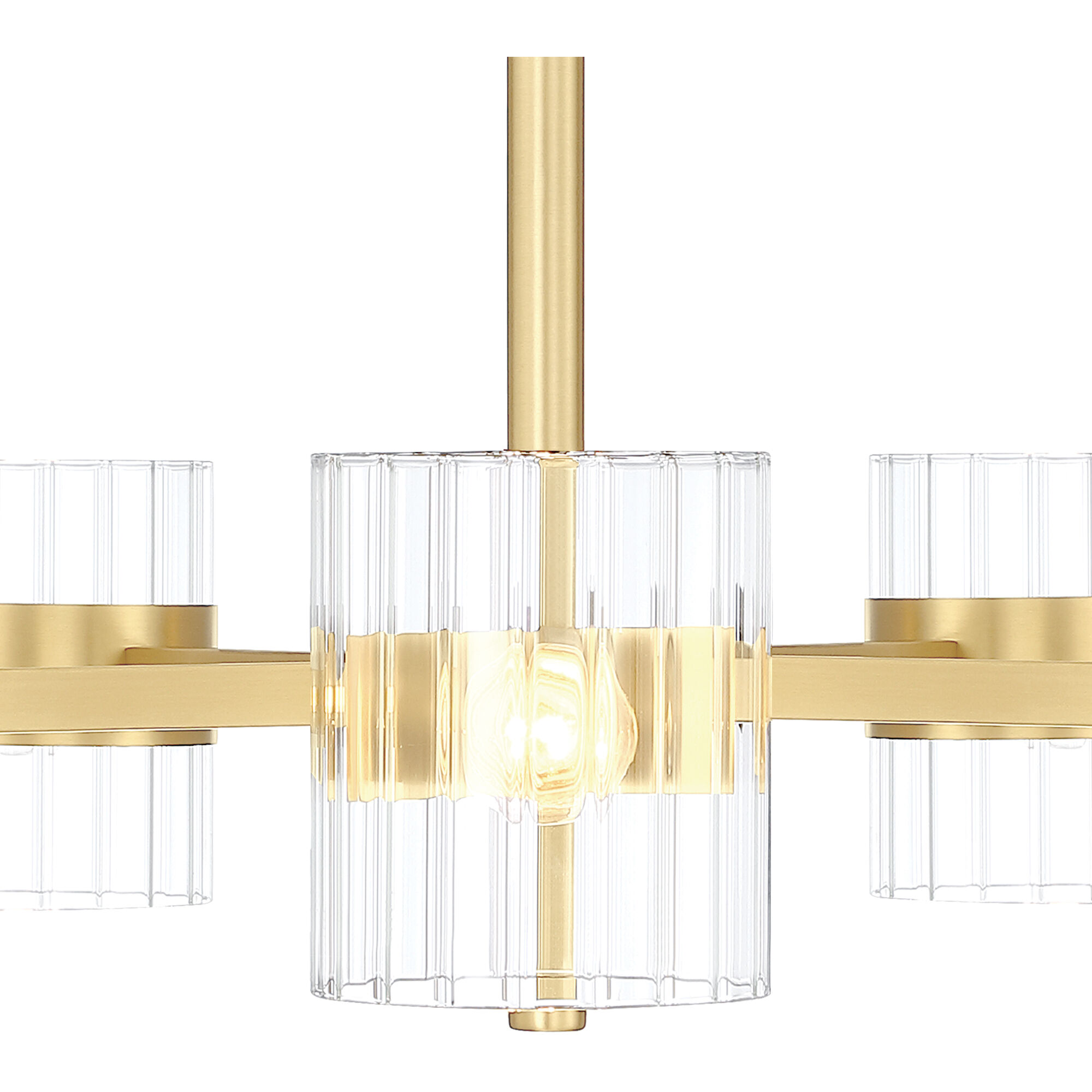 Aries 5 Light 28 inch Brushed Gold Chandelier Ceiling Light