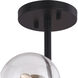 Orbit 9 Light 32 inch Muted Brass and Oil Rubbed Bronze Semi-Flush Mount Ceiling Light