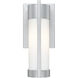 Stratford 1 Light 10.5 inch Silver Outdoor Sconce in White Glass