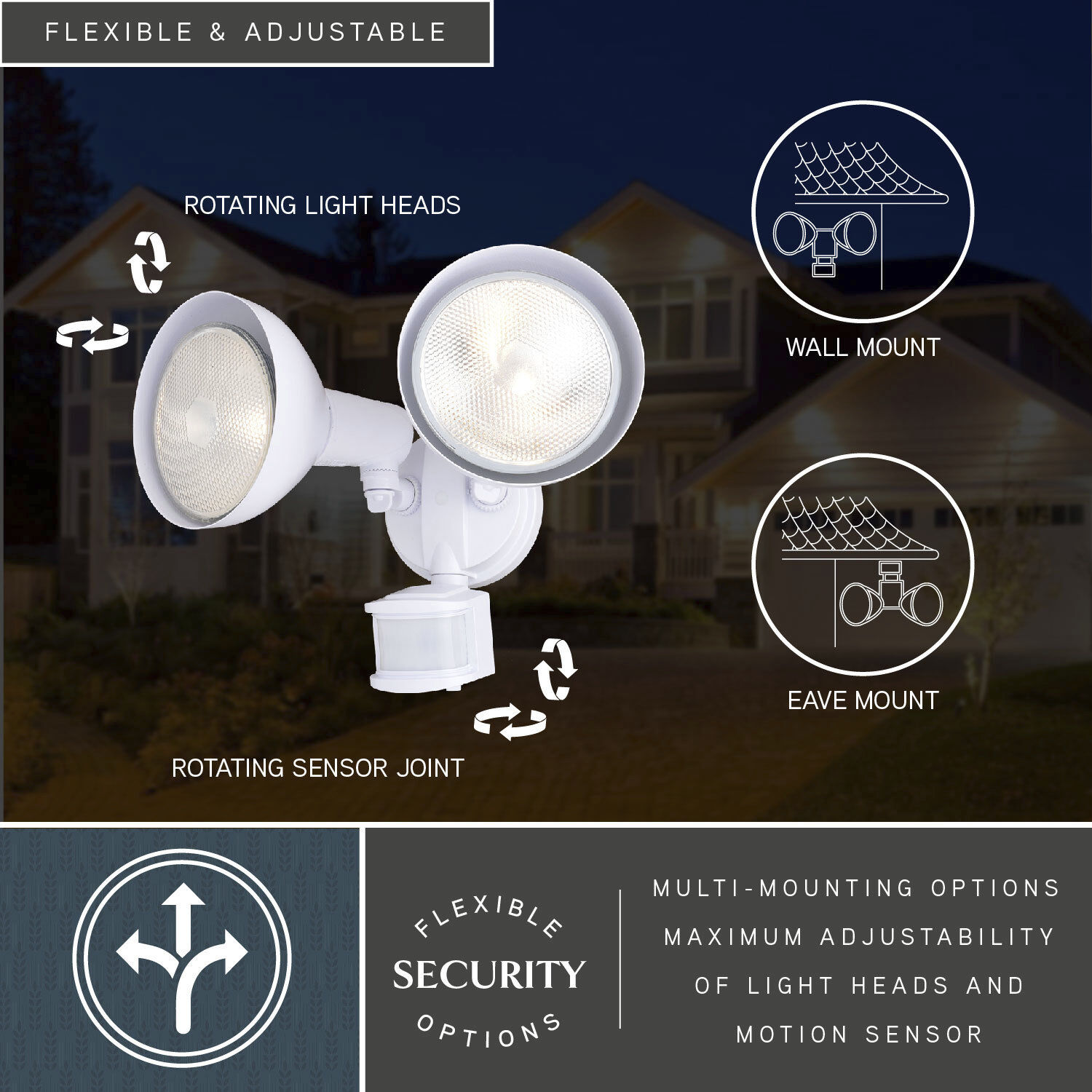 Outdoor Security LED 8.75 inch White Outdoor Security