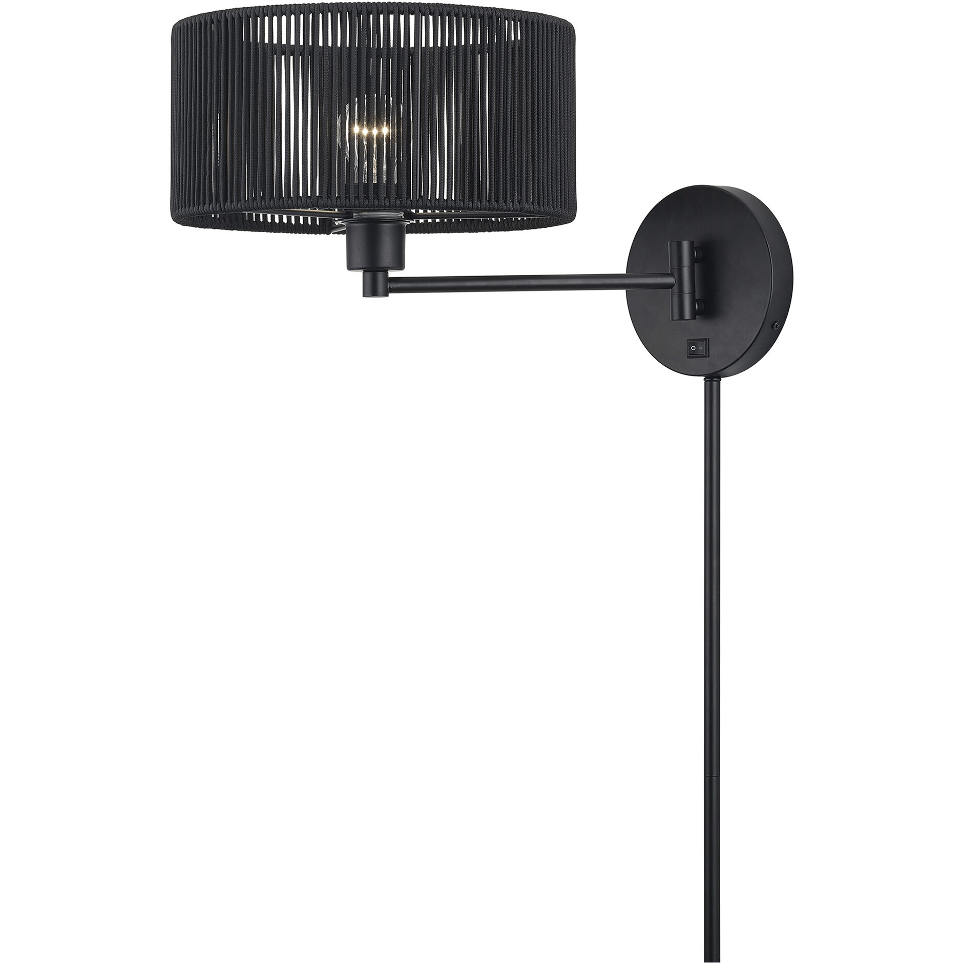Acordia 17 inch 40.00 watt Black Swing Arm Wall Lamp Wall Light