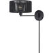 Acordia 17 inch 40.00 watt Black Swing Arm Wall Lamp Wall Light