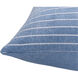 Dann Foley 24 inch Chambray Blue and White Decorative Pillow