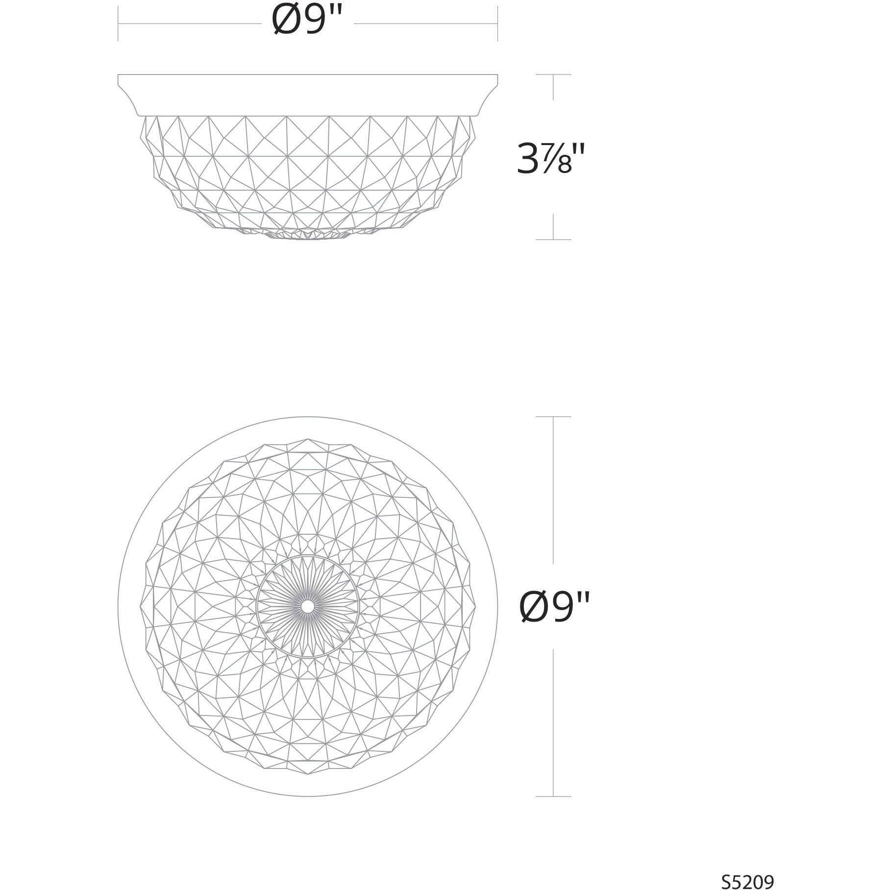 Genoa LED 9 inch Aged Brass Flush Mount Ceiling Light, Schonbek Signature