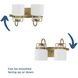 Fessler 2 Light 13 inch Vintage Brass Bath Light Wall Light