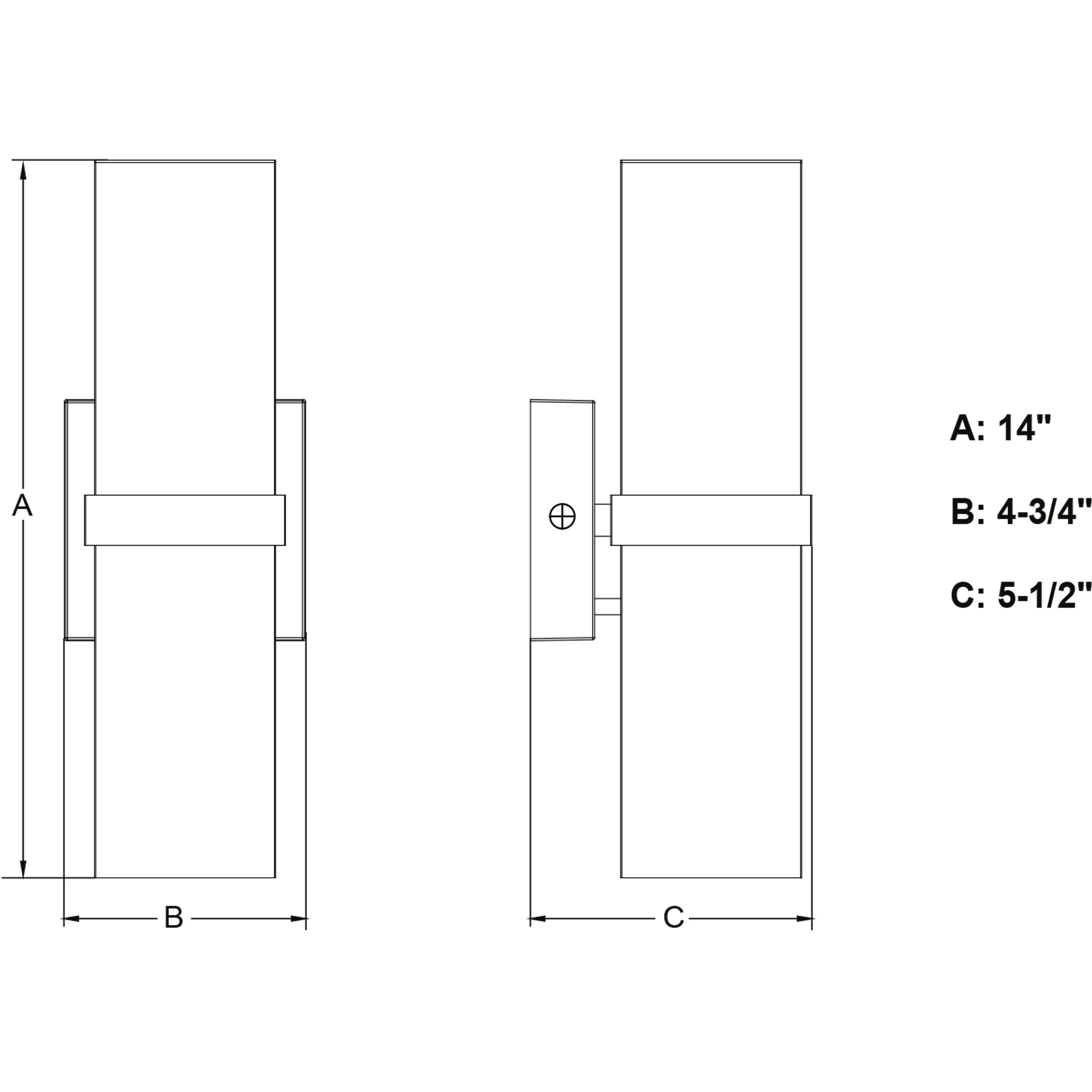Lavage LED 14 inch Textured Black Outdoor Wall in 2