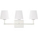 Contemporary 3 Light 24 inch Polished Nickel Bathroom Vanity Light Wall Light