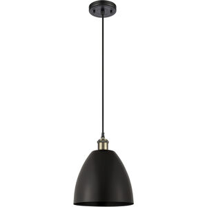 Ballston Dome 1 Light 9 inch Black Antique Brass Mini Pendant Ceiling Light