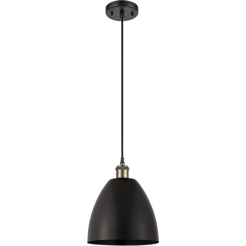 Ballston Dome 1 Light 9 inch Black Antique Brass Mini Pendant Ceiling Light