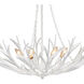 River Reed 6 Light 34 inch White Chandelier Ceiling Light, Basin