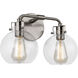 Sean Lavin Clara 2 Light 14.75 inch Satin Nickel Vanity Light Wall Light