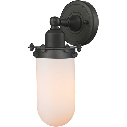 Austere Centri 1 Light 5 inch Oil Rubbed Bronze Sconce Wall Light in Incandescent, Matte White Glass, Austere