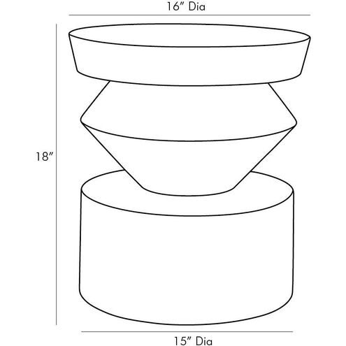 Uma 16 inch Paprika Accent Table