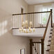Replay 9 Light 25 inch Brushed Gold Chandelier Ceiling Light
