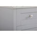 Moore 60 X 22 X 34 inch Grey and Brushed Nickel with Calacatta Quartz Vanity Sink Set