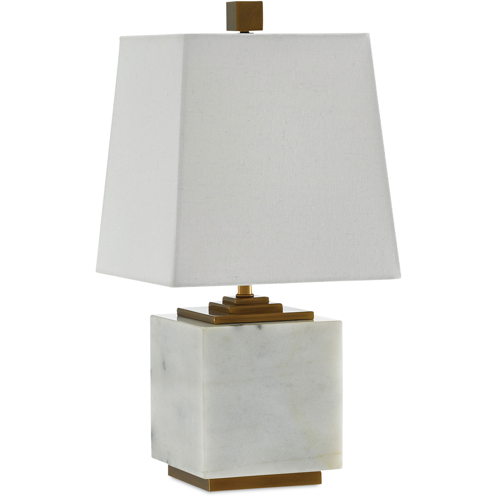 Annelore 16.5 inch 60 watt White/Antique Brass Table Lamp Portable Light