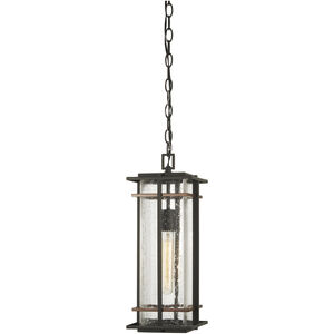 San Marcos 1 Light 7 inch Coal/Antique Copper Accents Outdoor Chain Hung Lantern, Great Outdoors