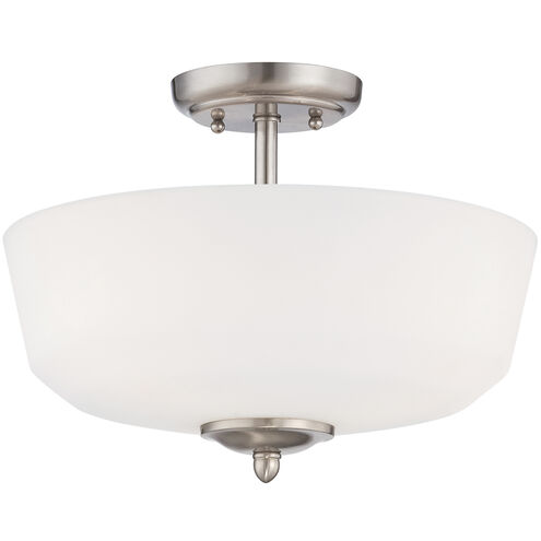 Darcy 3 Light 16 inch Brushed Nickel Semi-Flush Ceiling Light