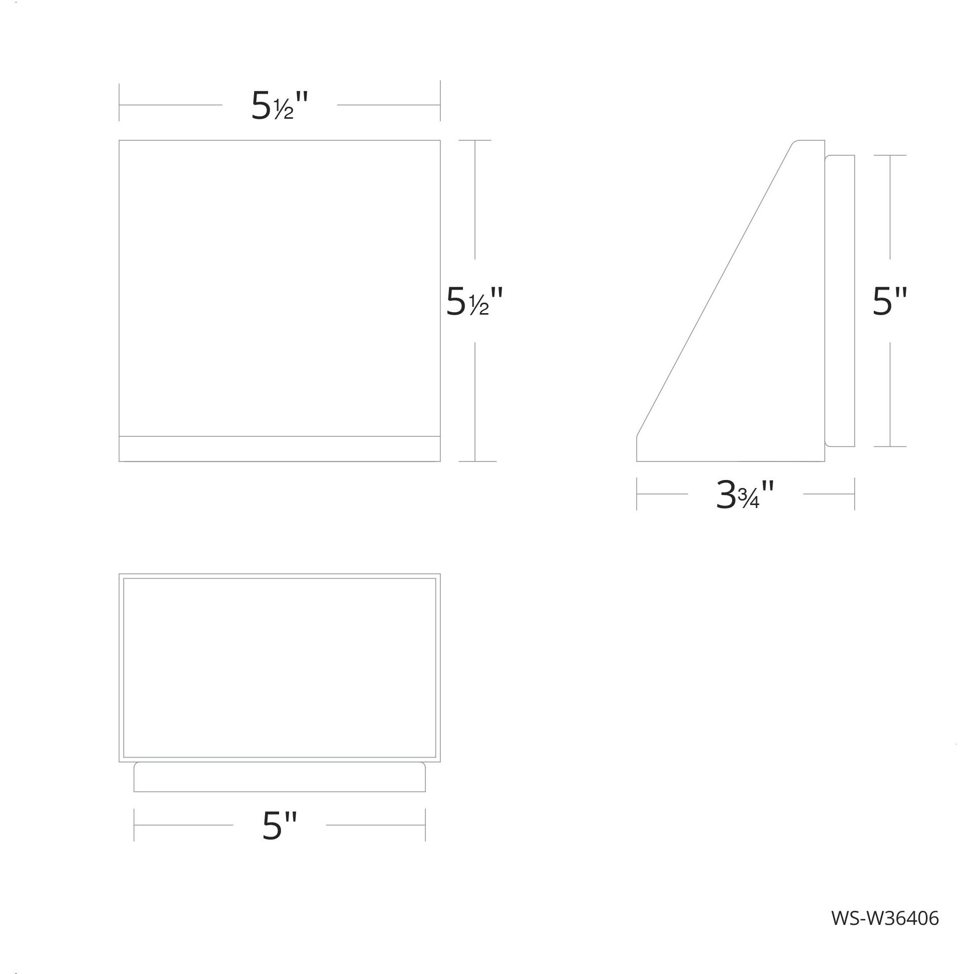 Flue 1 Light 5.5 inch Black Outdoor Wall Light in 3500K
