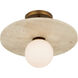Apricity 1 Light 16 inch Antique Brass Semi-Flush Mount Ceiling Light