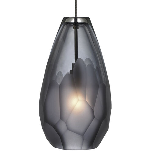 Sean Lavin Briolette 1 Light 12 Antique Bronze Low-Voltage Pendant Ceiling Light in FreeJack, LED 90 CRI 3000K, Smoke Glass