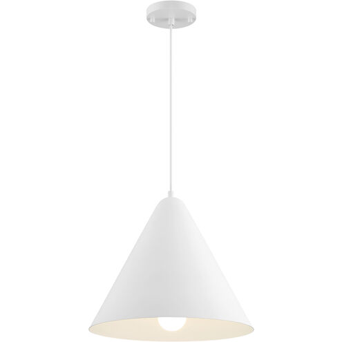 Ford 1 Light 14.25 inch Matte White Pendant Ceiling Light
