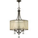 Mime LED 19 inch French Bronze Indoor Chandelier Ceiling Light