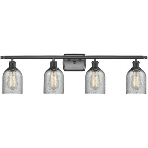 Ballston Caledonia LED 36 inch Matte Black Bath Vanity Light Wall Light in Charcoal Glass, Ballston