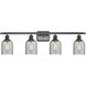 Ballston Caledonia LED 36 inch Matte Black Bath Vanity Light Wall Light in Charcoal Glass, Ballston