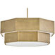 Facet 12 Light 38 inch Heritage Brass Chandelier Ceiling Light