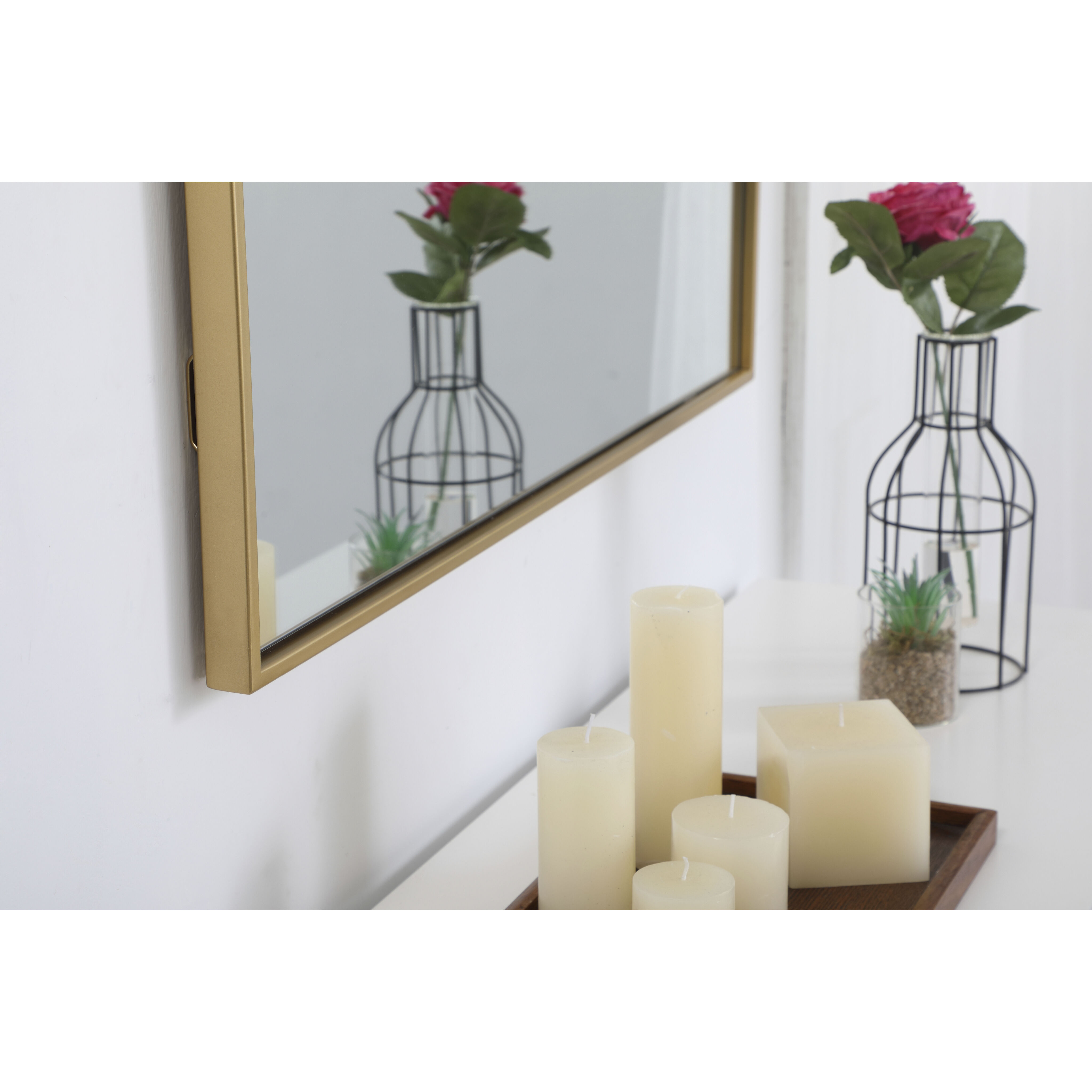 Monet 40 X 30 inch Brass Wall Mirror