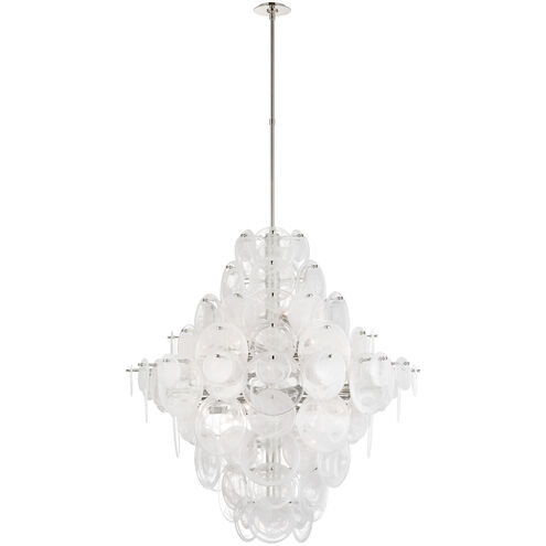 AERIN Loire LED 44 inch Polished Nickel Entry Chandelier Ceiling Light, Grande