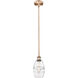 Edison Vaz 1 Light 5.88 inch Antique Copper Stem Hung Mini Pendant Ceiling Light