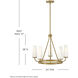 Selma 5 Light 24 inch Gold Chandelier Ceiling Light