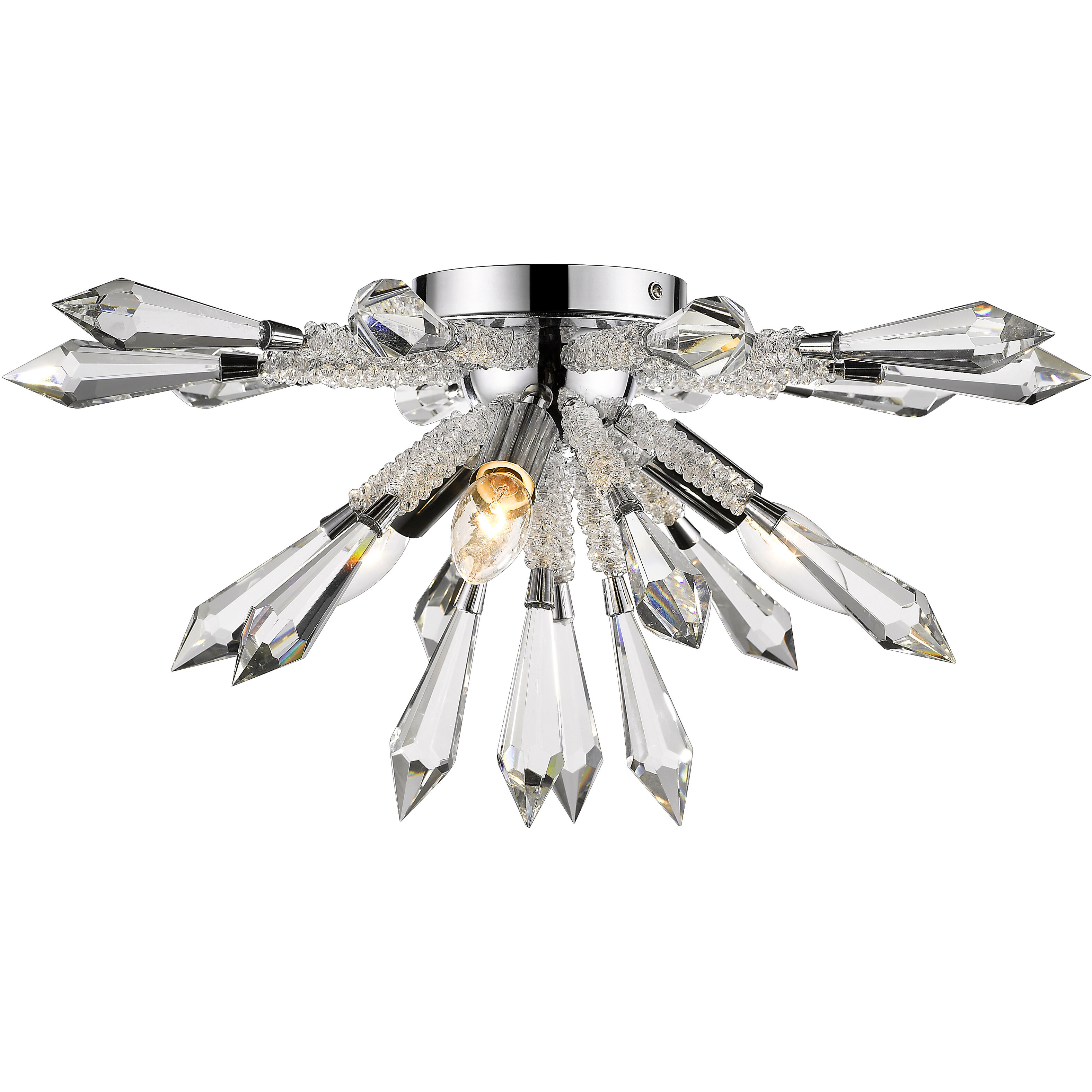 Soleia 3 Light 18 inch Chrome Flush Mount Ceiling Light