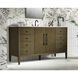 Blakely 60 X 34 inch Hazel Oak Bathroom Vanity Cabinet
