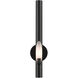 Acra 1 Light 5 inch Shiny Black ADA ADA Single Sconce Wall Light