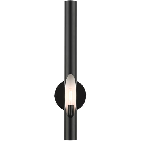 Acra 1 Light 5 inch Shiny Black ADA ADA Single Sconce Wall Light